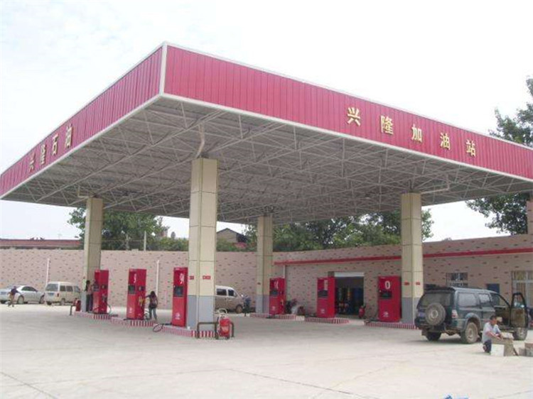 杭州加油站钢结构网架案例9